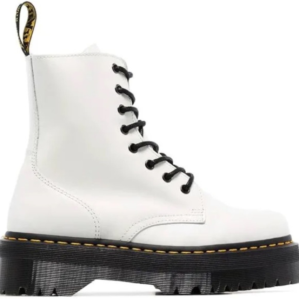 DOC MARTEN JADON WHITE PLATFORM BOOTS